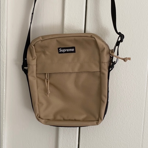 supreme side bag tan